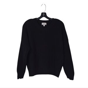American Giant Women's Chunky Cotton Crew Sweater Black XL